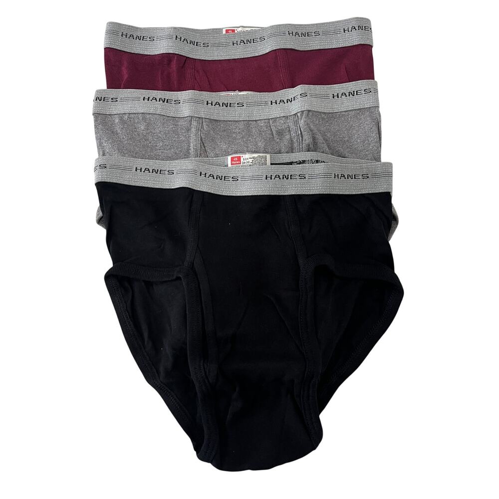 4-78 HANES Men's NWT 100% Cotton Underwear Briefs 3-PACK Small
